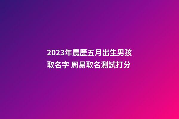 2023年農歷五月出生男孩取名字 周易取名測試打分